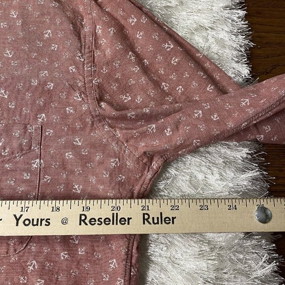 ⚓️ Banana Republic Nautical Anchor Print Button Down Shirt - Picture 11 of 13